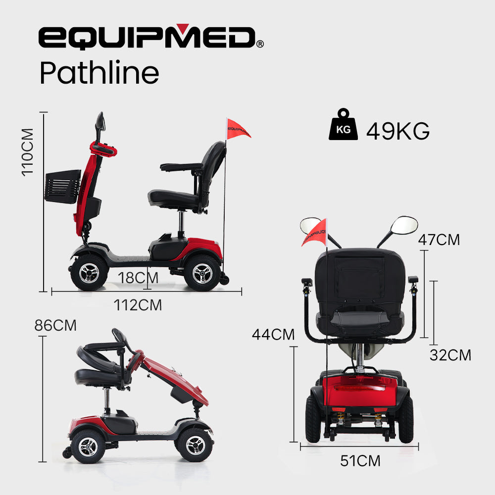 EQUIPMED Mobility Scooter For Elderly Motorized Electric Older Adults 4 Riding