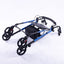 EQUIPMED 4 Wheel Lightweight Rollator Walker, Aluminium Frame, Seat, Carry Bag, for Seniors, Blue